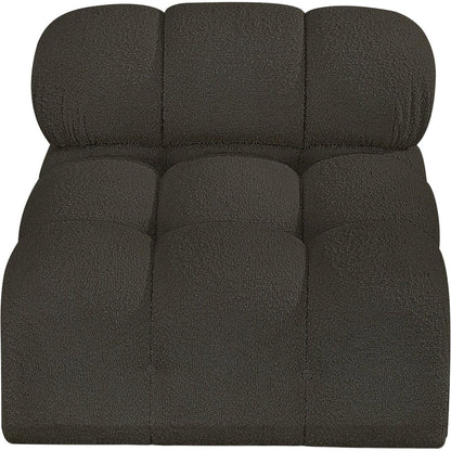 Ames Brown Boucle Fabric Armless