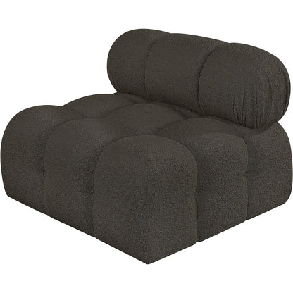 Ames Brown Boucle Fabric Armless