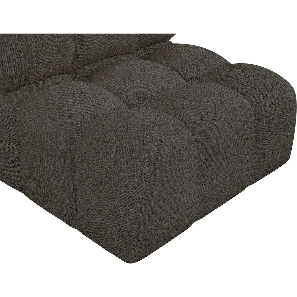 Ames Brown Boucle Fabric Armless