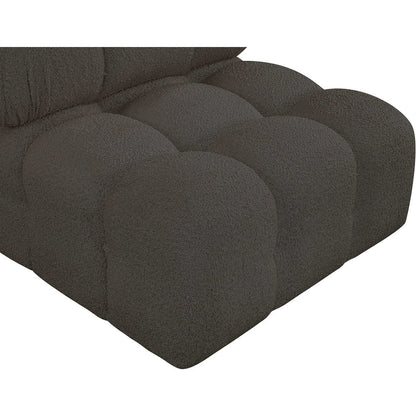 Ames Brown Boucle Fabric Armless