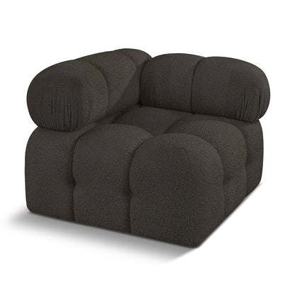 Ames Brown Boucle Fabric Corner
