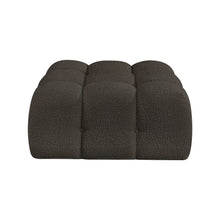 Ames Brown Boucle Fabric Ottoman