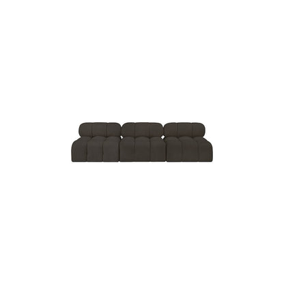 Ames Brown Boucle Fabric Modular Sofa