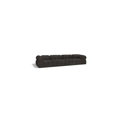 Ames Brown Boucle Fabric Modular Sofa