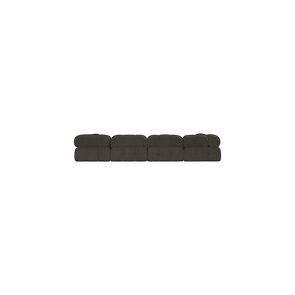 Ames Brown Boucle Fabric Modular Sofa