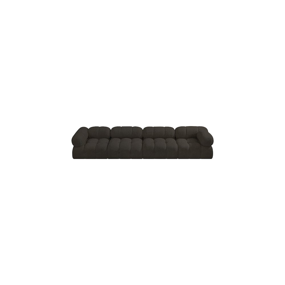 Ames Brown Boucle Fabric Modular Sofa