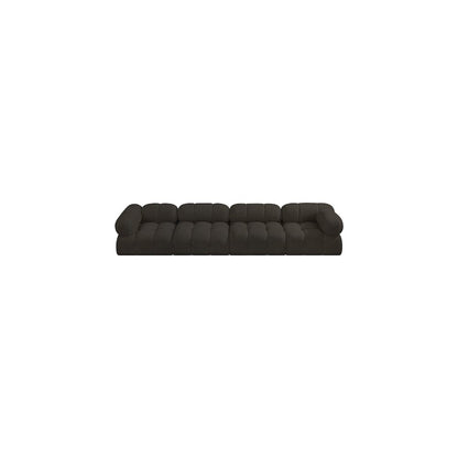 Ames Brown Boucle Fabric Modular Sofa