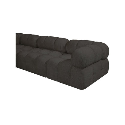 Ames Brown Boucle Fabric Modular Sofa