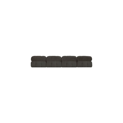 Ames Brown Boucle Fabric Modular Sofa
