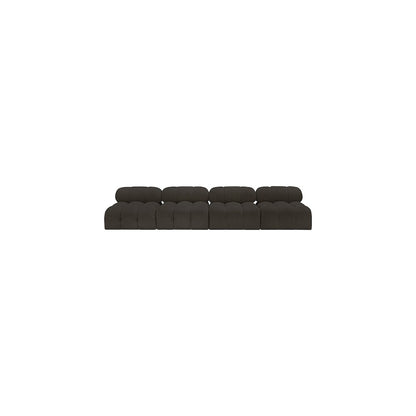 Ames Brown Boucle Fabric Modular Sofa