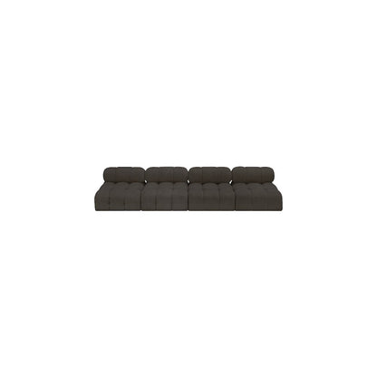Ames Brown Boucle Fabric Modular Sofa