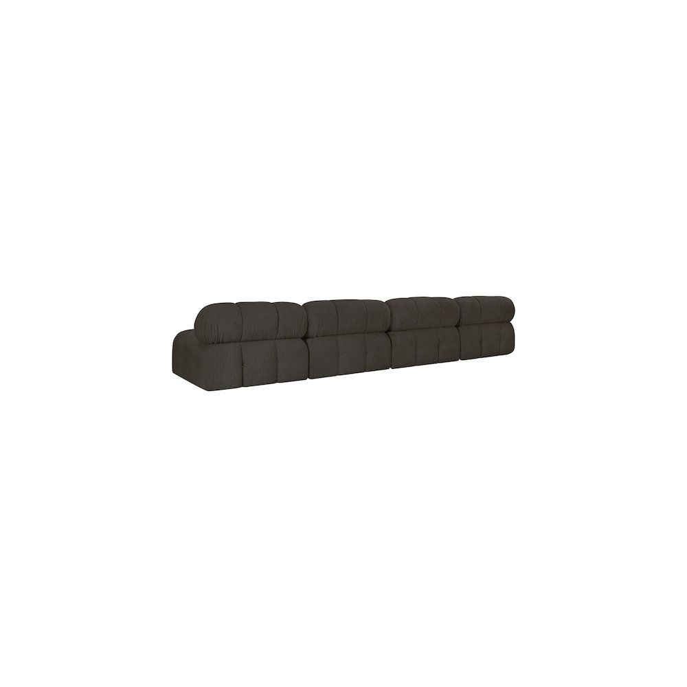 Ames Brown Boucle Fabric Modular Sofa