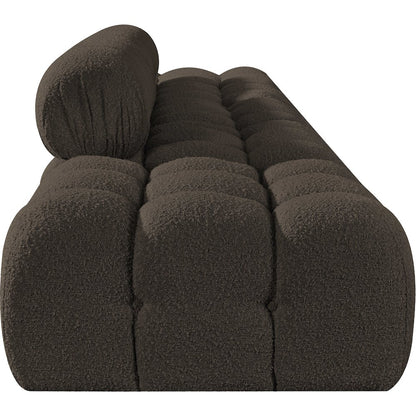 Ames 170" Brown Boucle Fabric Upholstered 5pc. Modular Sofa