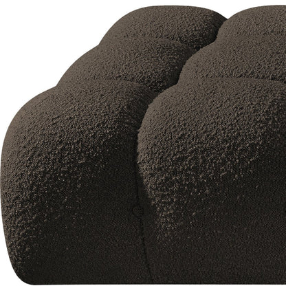 Ames 170" Brown Boucle Fabric Upholstered 5pc. Modular Sofa