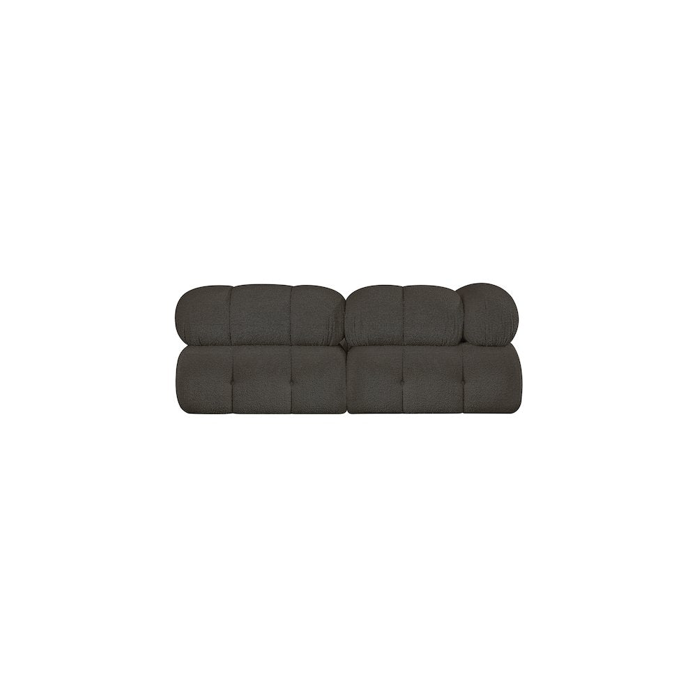 Ames Brown Boucle Fabric Modular Sofa