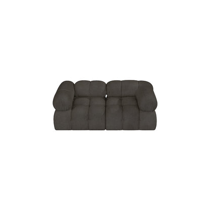 Ames Brown Boucle Fabric Modular Sofa