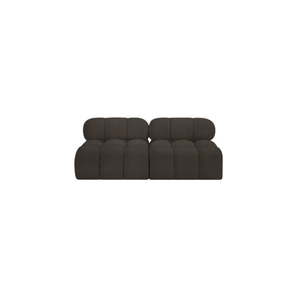 Ames Brown Boucle Fabric Modular Sofa