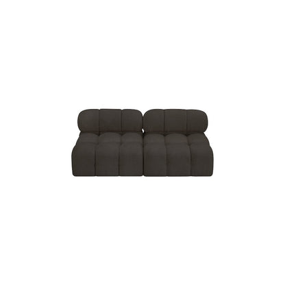 Ames Brown Boucle Fabric Modular Sofa