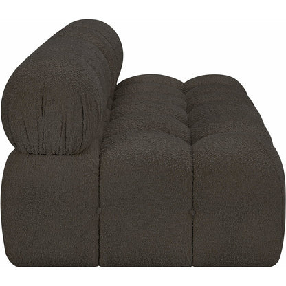 Ames Brown Boucle Fabric Modular Sofa