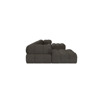 Ames Brown Boucle Fabric Modular Sectional