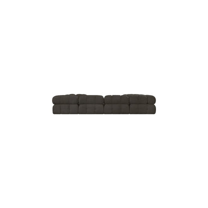 Ames Brown Boucle Fabric Modular Sectional