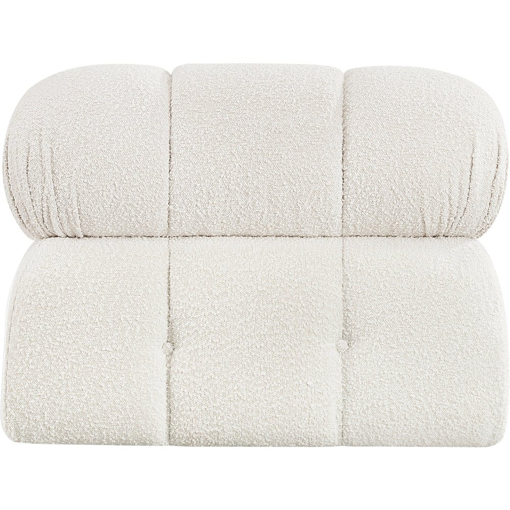 Ames Cream Boucle Fabric Armless