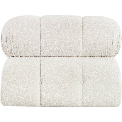Ames Cream Boucle Fabric Armless