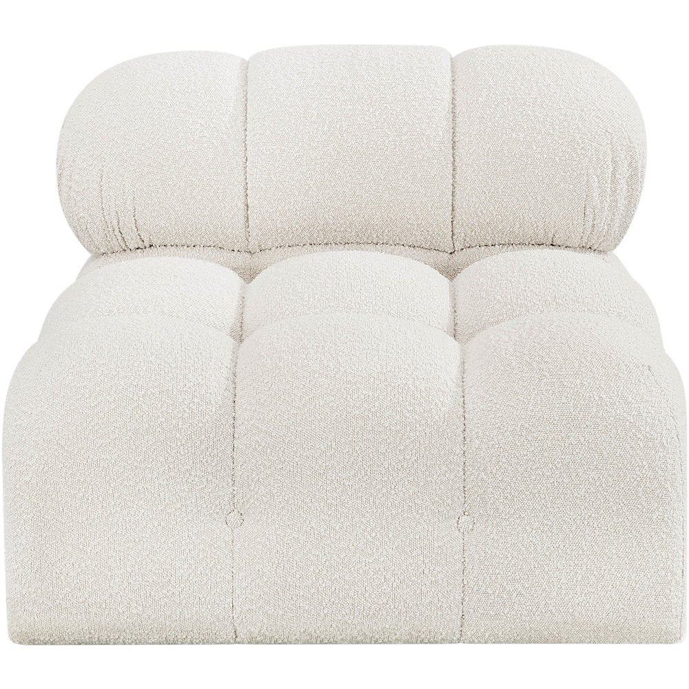 Ames Cream Boucle Fabric Armless
