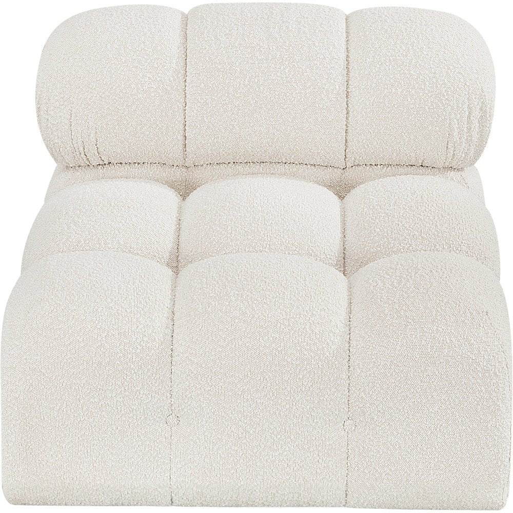 Ames Cream Boucle Fabric Armless