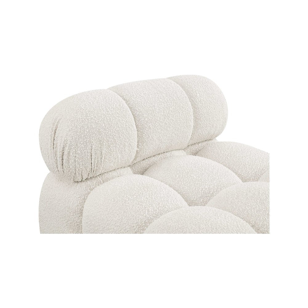 Ames Cream Boucle Fabric Armless