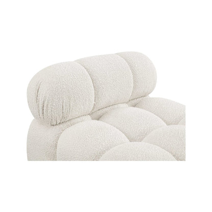 Ames Cream Boucle Fabric Armless