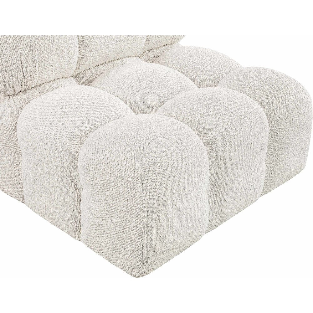 Ames Cream Boucle Fabric Armless