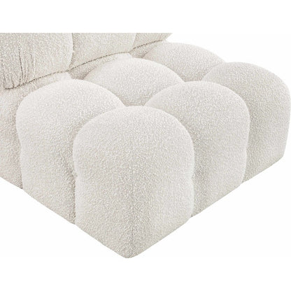 Ames Cream Boucle Fabric Armless