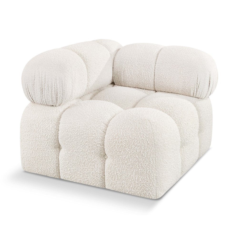 Ames Cream Boucle Fabric Corner
