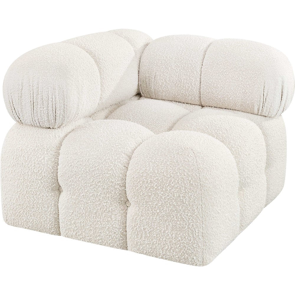 Ames Cream Boucle Fabric Corner