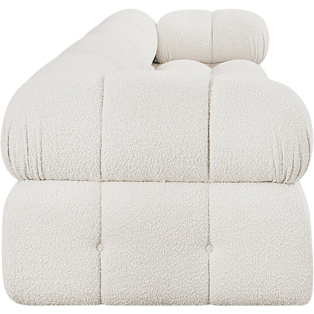 Ames Cream Boucle Fabric Modular Sofa