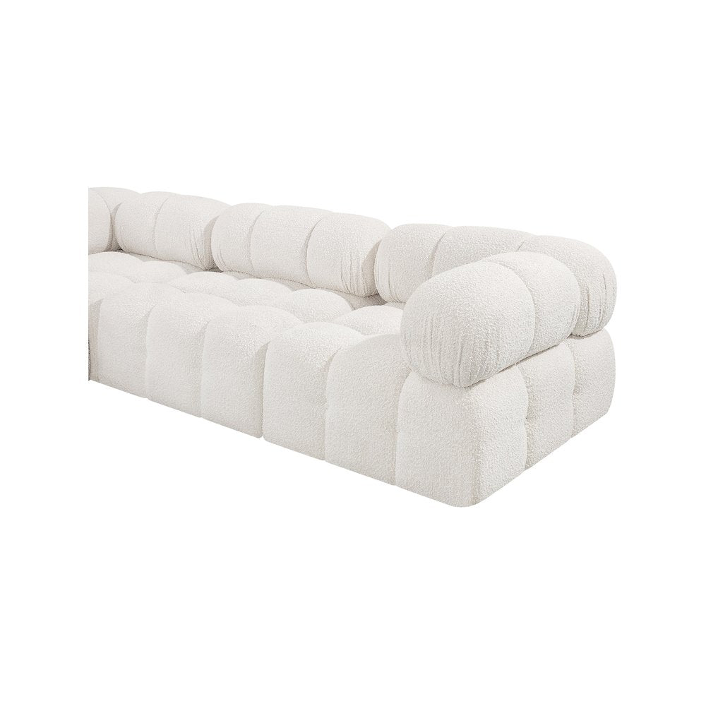 Ames Cream Boucle Fabric Modular Sofa
