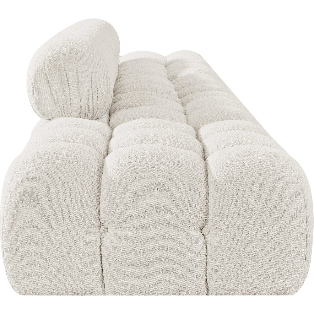 Ames 170" Cream Boucle Fabric Upholstered 5pc. Modular Sofa