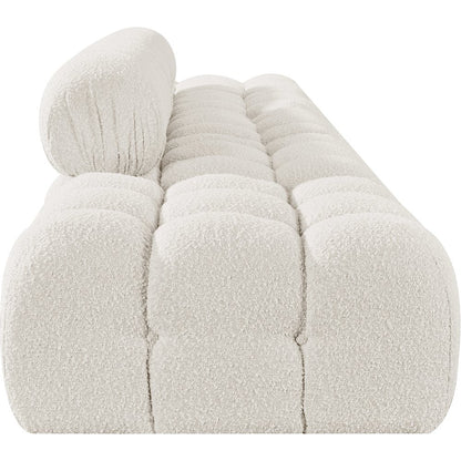 Ames 170" Cream Boucle Fabric Upholstered 5pc. Modular Sofa