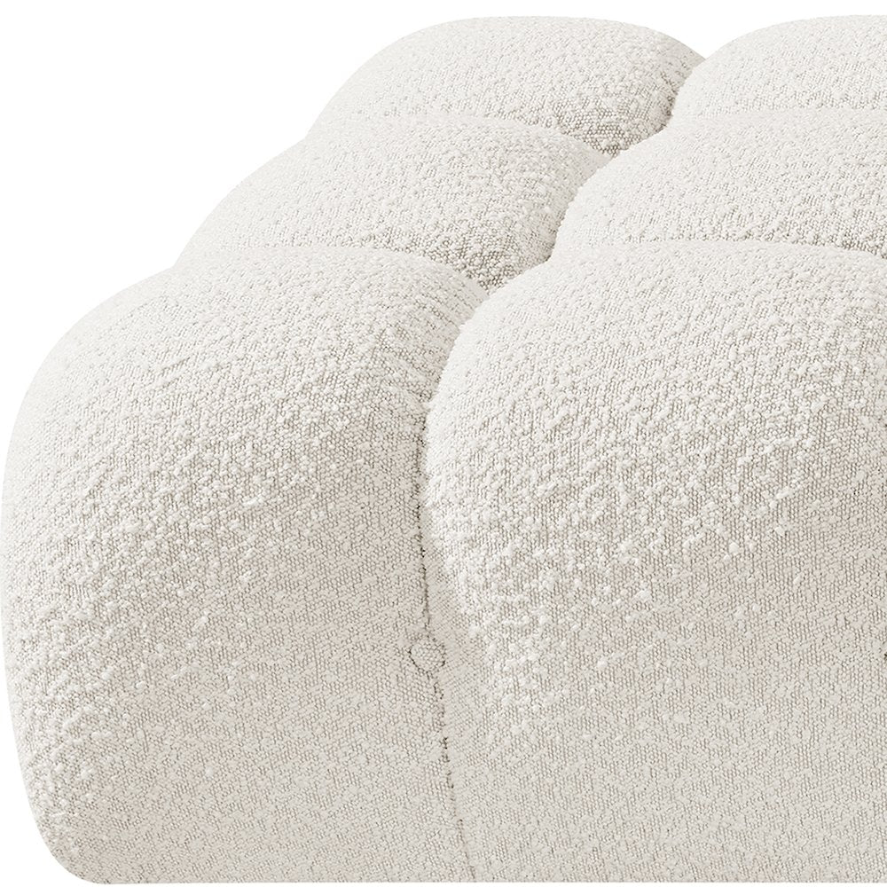 Ames 170" Cream Boucle Fabric Upholstered 5pc. Modular Sofa