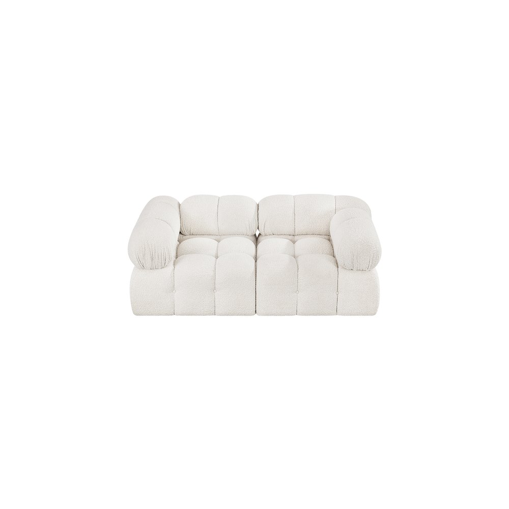 Ames Cream Boucle Fabric Modular Sofa