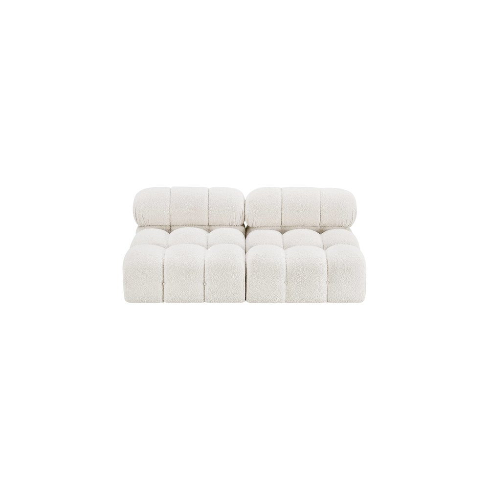 Ames Cream Boucle Fabric Modular Sofa