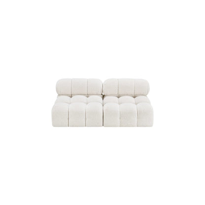Ames Cream Boucle Fabric Modular Sofa