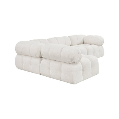 Ames Cream Boucle Fabric Modular Sectional
