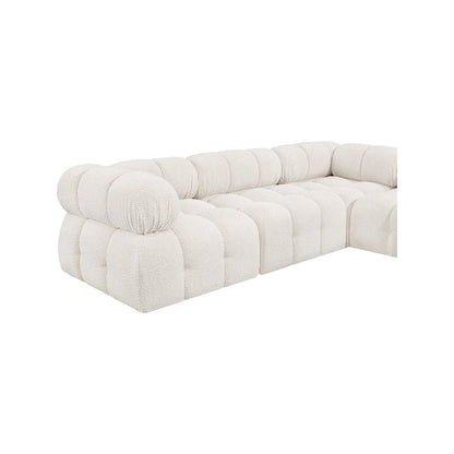 Ames Cream Boucle Fabric Modular Sectional