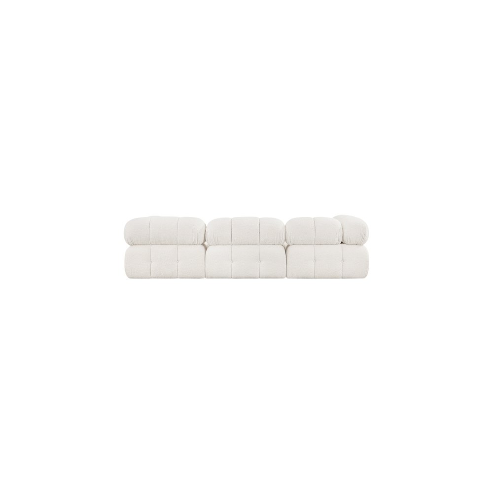 Ames Cream Boucle Fabric Modular Sectional