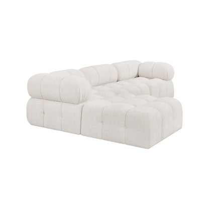Ames Cream Boucle Fabric Modular Sectional