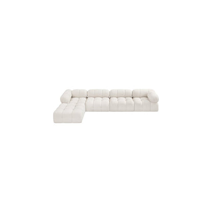 Ames Cream Boucle Fabric Modular Sectional