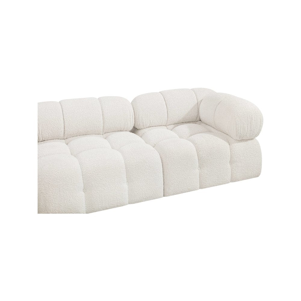 Ames Cream Boucle Fabric Modular Sectional