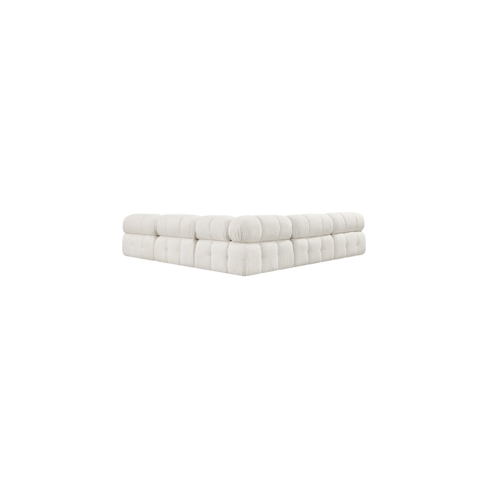 Ames Cream Boucle Fabric Modular Sectional